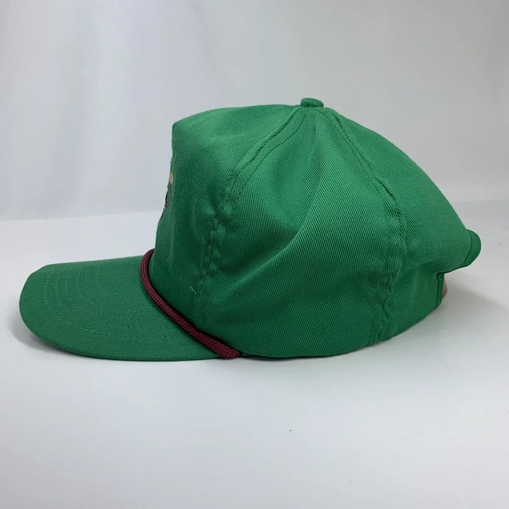 Vintage Interurban Eating House Hat Green Adjustable Strapback Cap Rope Made USA